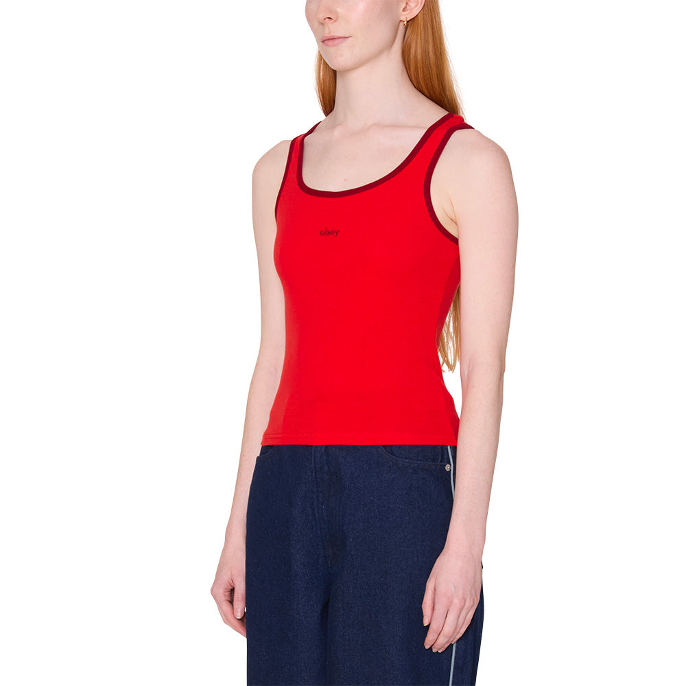 OBEY OBEY LOREN RIB TANK // RED