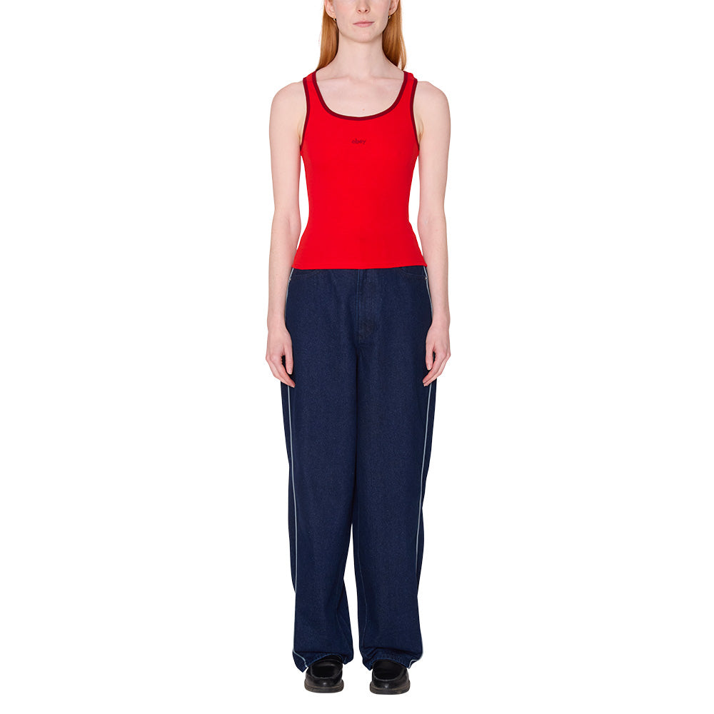 OBEY OBEY LOREN RIB TANK // RED
