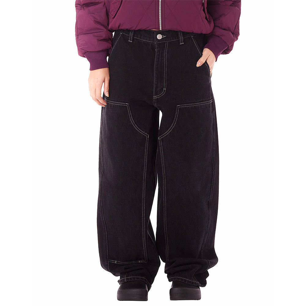 obey 242010049 leah ii baggy denim fbl faded black