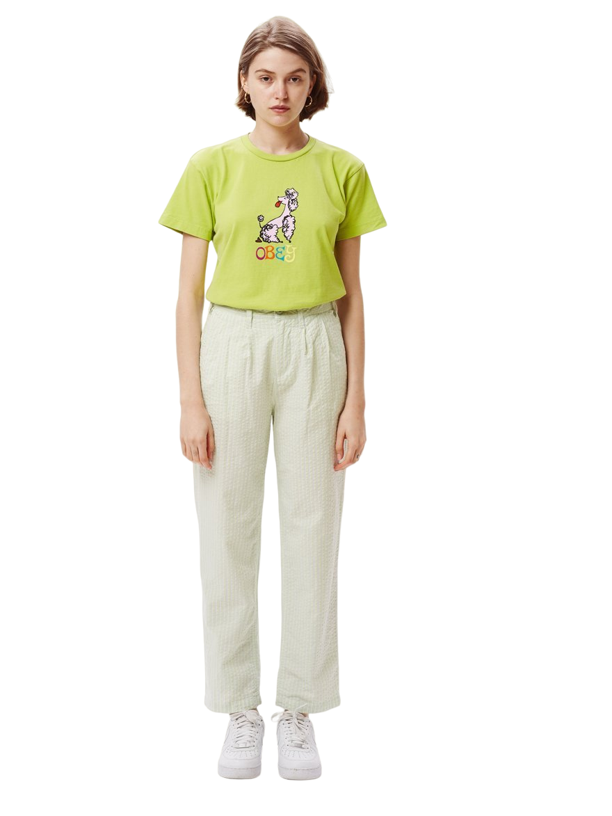 obey 242020067 helm pleated pant seafoam