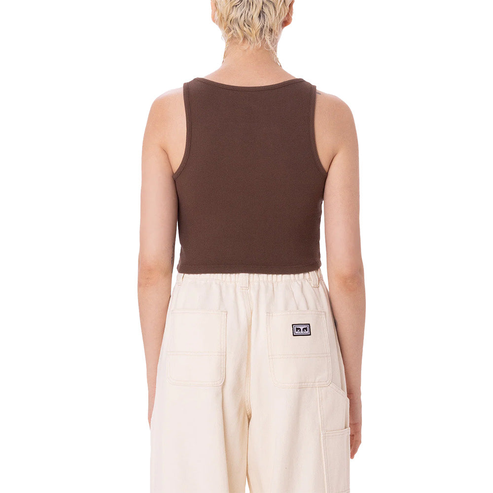 obey 263732505 obey hearts rib megan tank dbr dark brown