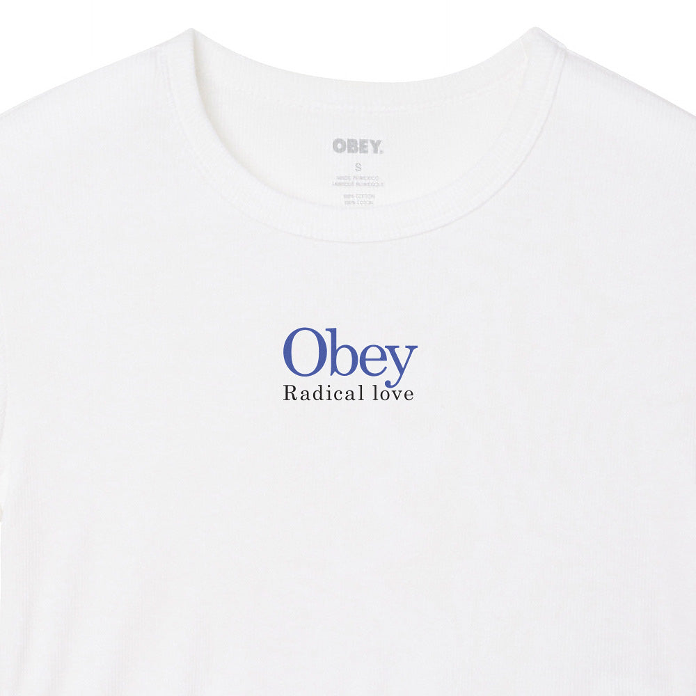 obey 263742510 obey radical love cropped emma rib wht white
