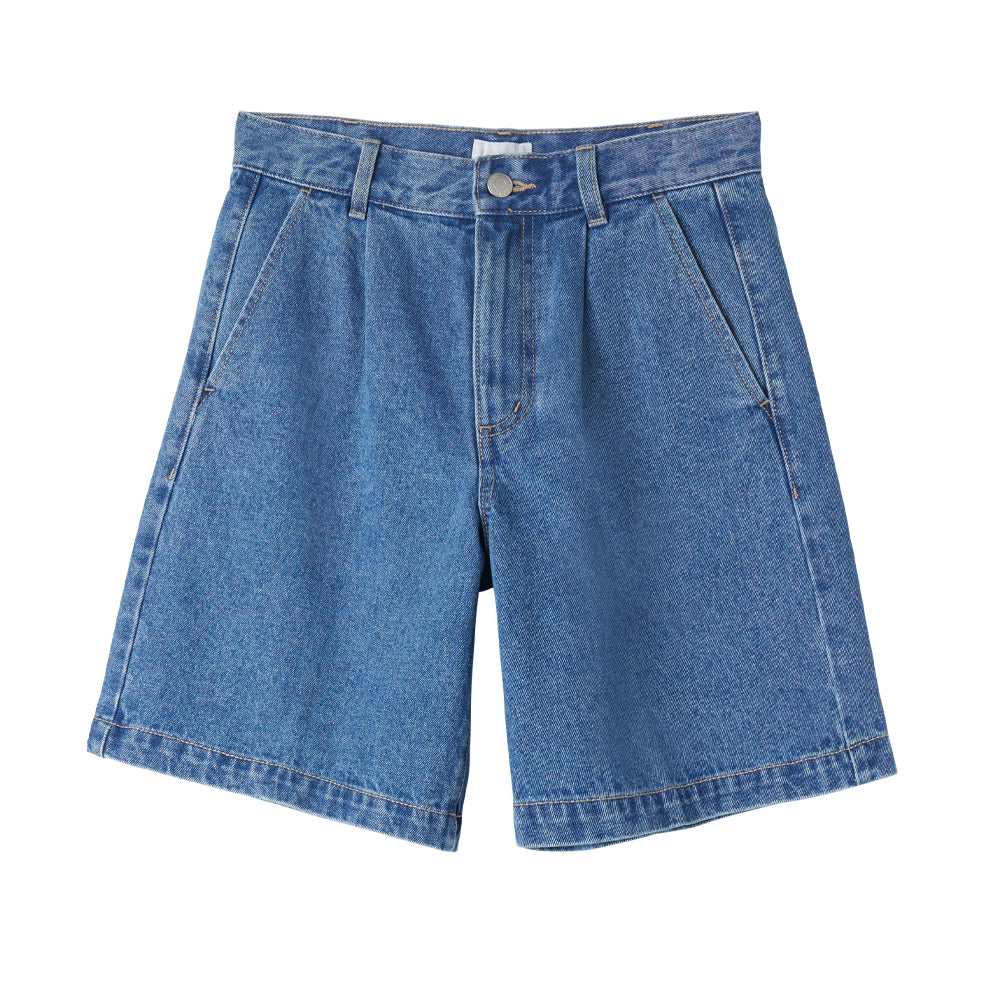 obey 272100053 eli pleated short lin light indigo
