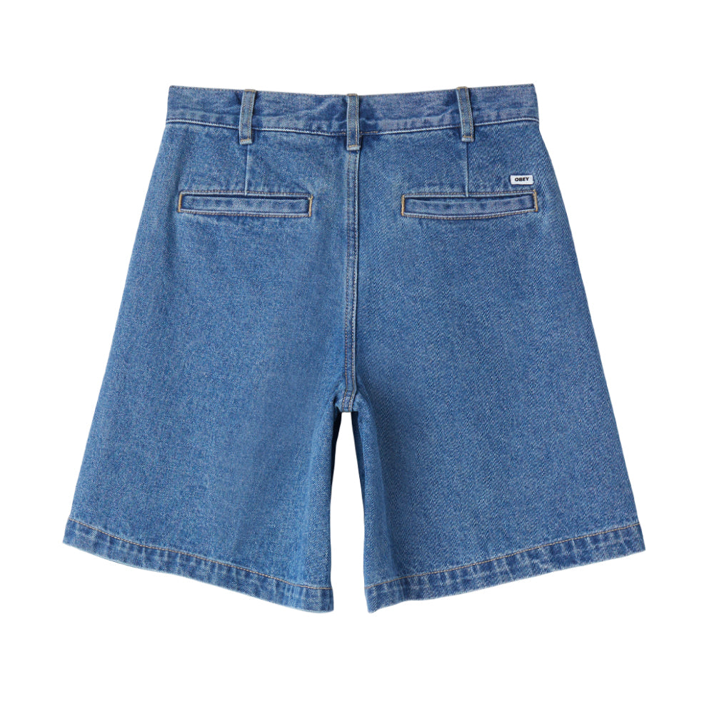obey 272100053 eli pleated short lin light indigo