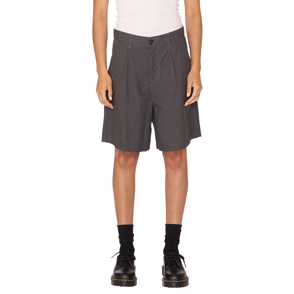 obey 272100057 thursday plaid short charcoal multi