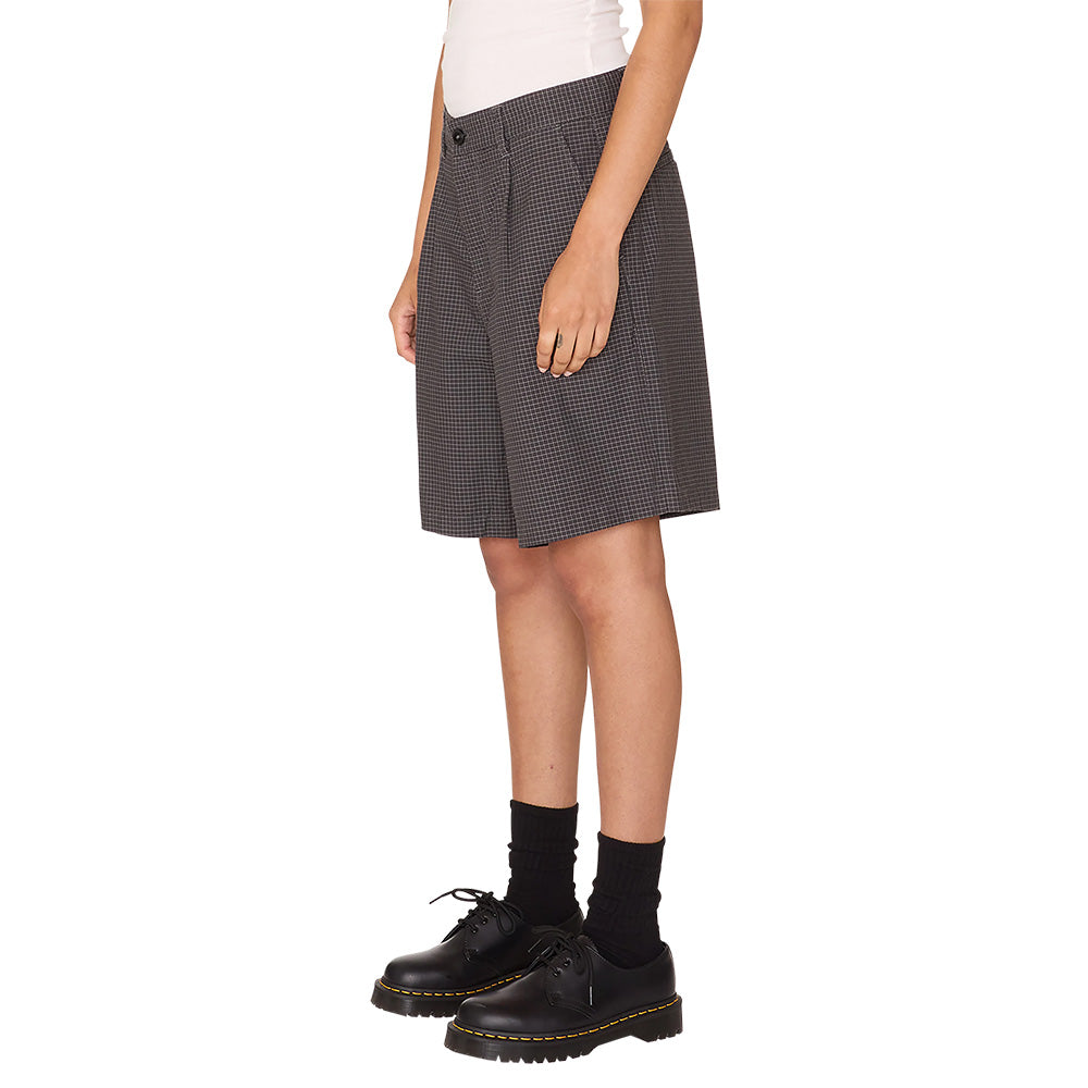 obey 272100057 thursday plaid short charcoal multi