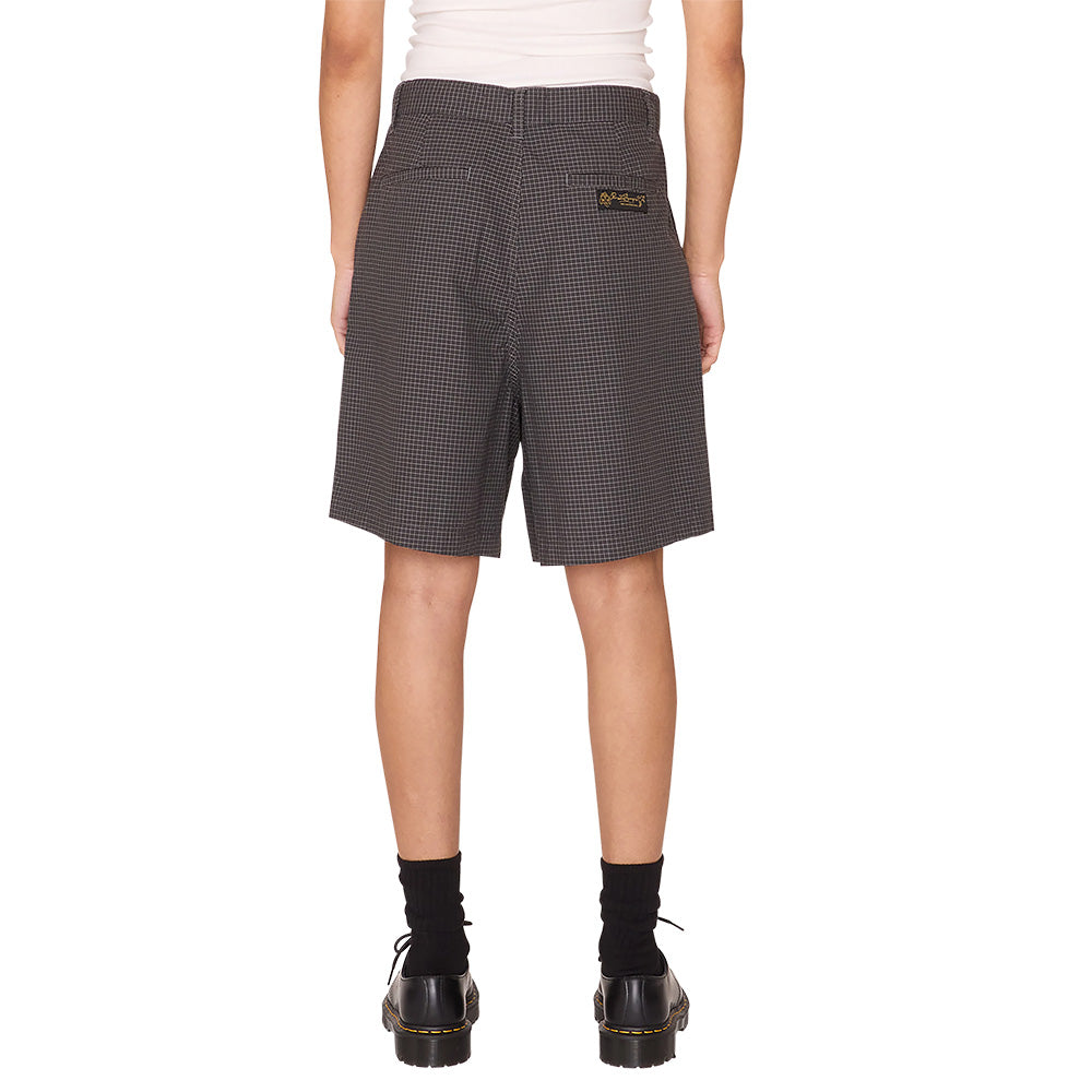 obey 272100057 thursday plaid short charcoal multi