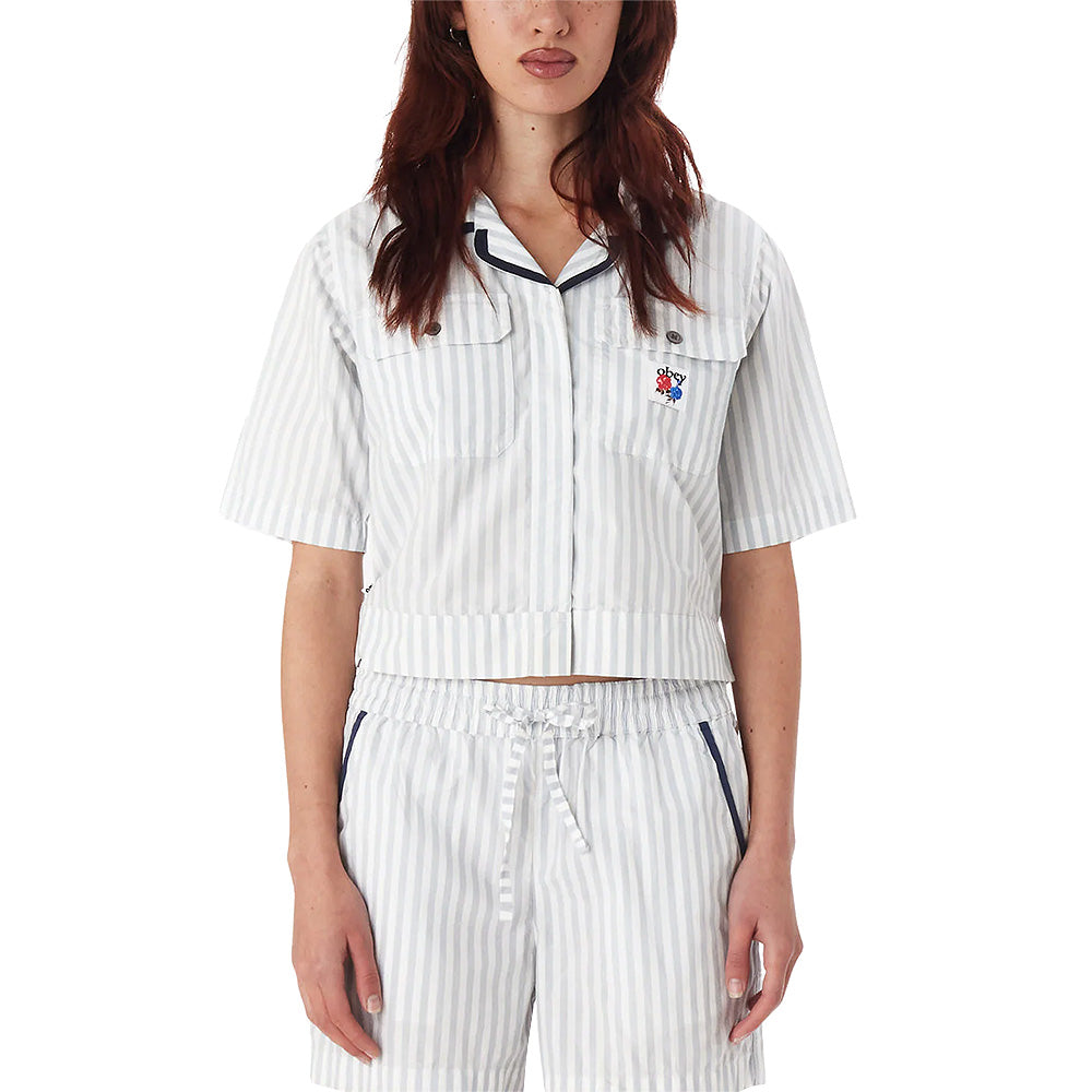 obey 281210111 serena utility shirt good grey multi