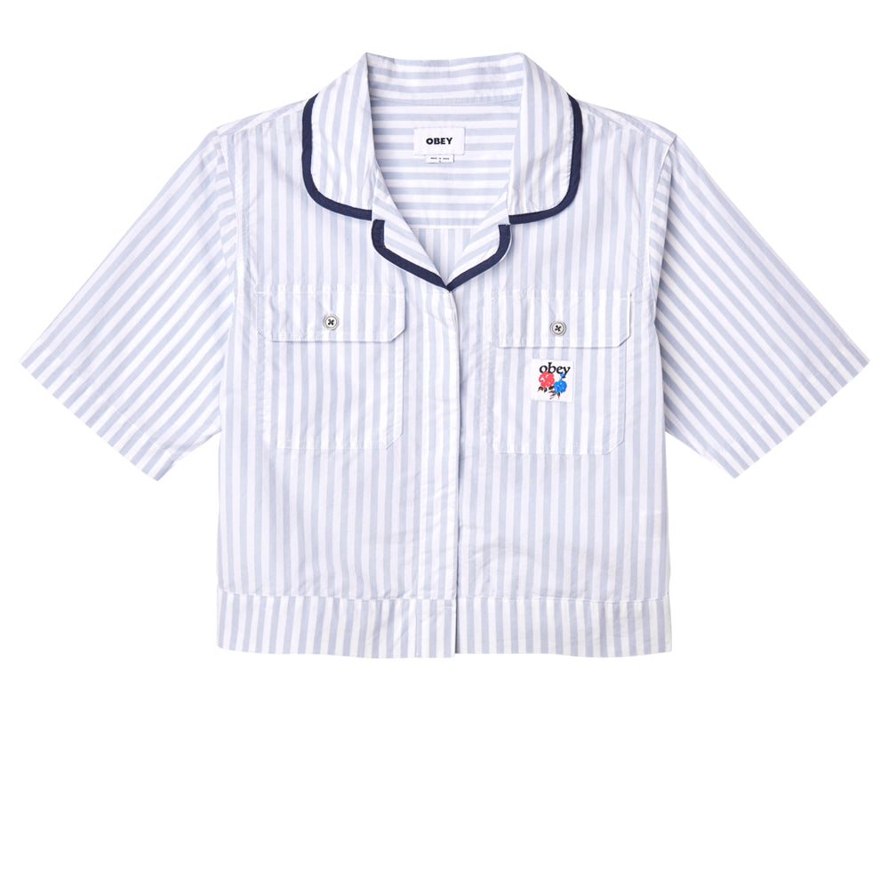 obey 281210111 serena utility shirt good grey multi