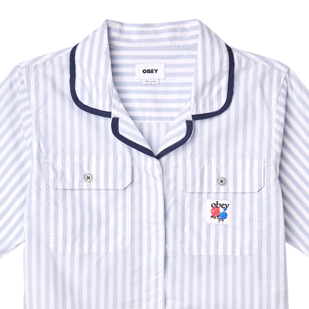 obey 281210111 serena utility shirt good grey multi