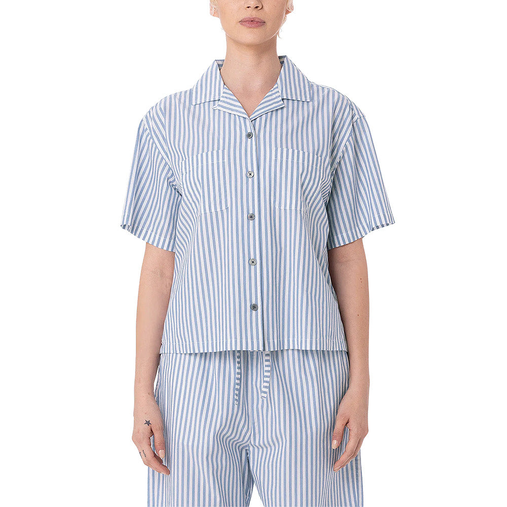 obey 281210115 dominique stripe shirt coe coronet blue multi