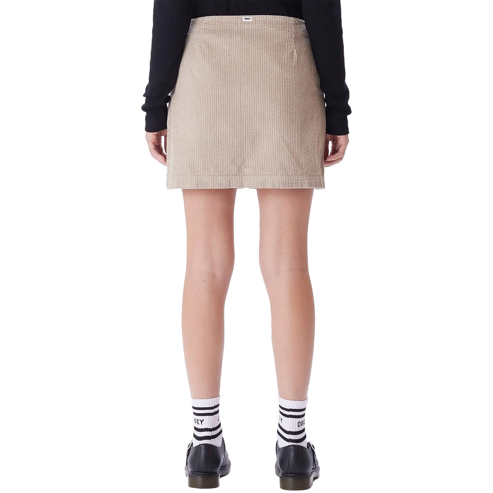 obey 411550109 obey greta skirt silver grey