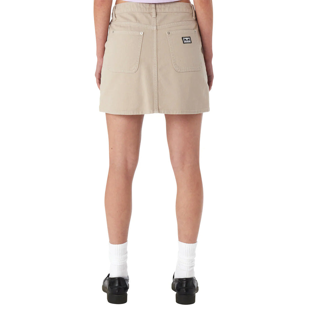 obey 411550113 jenny overdyed skirt silver grey