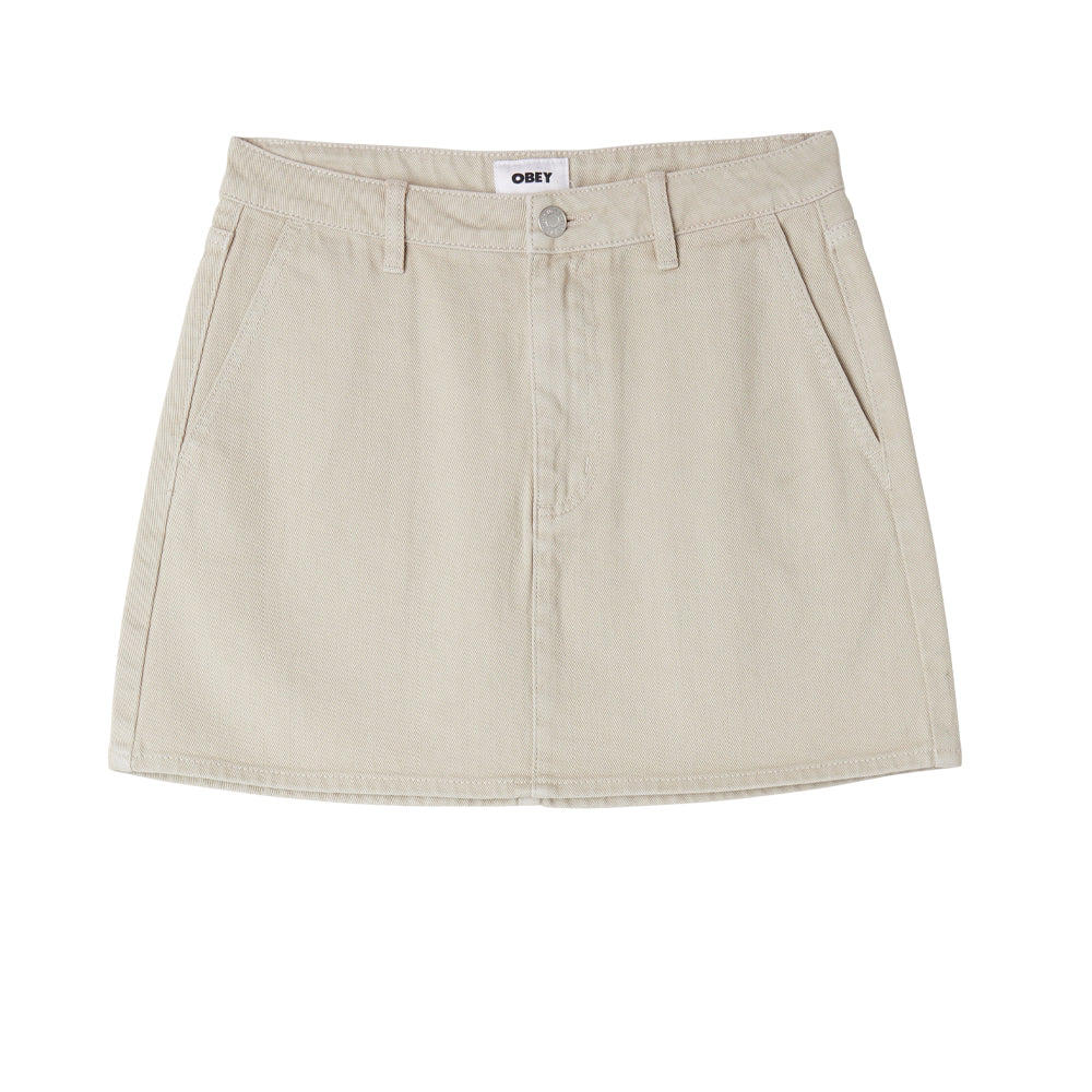 obey 411550113 jenny overdyed skirt silver grey