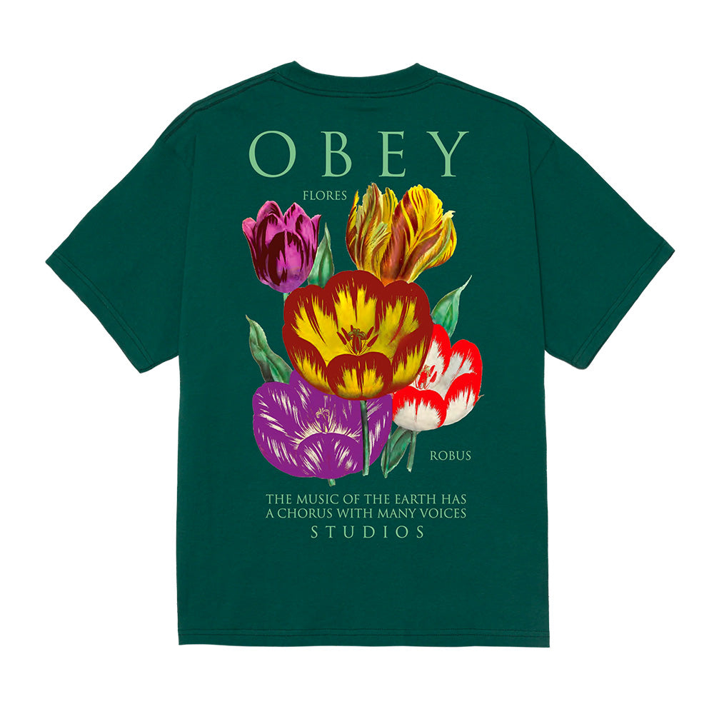 OBEY OBEY FLORES ROBUS TEE // RAINFOREST