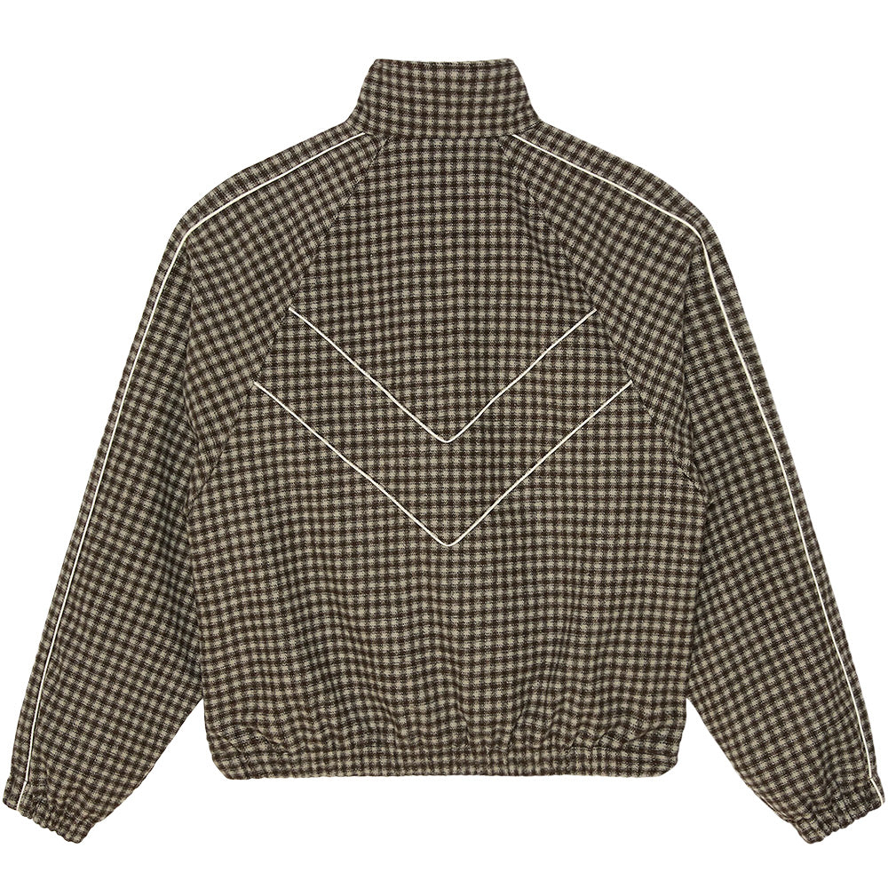 obey leisure training jacket abbey stone plaid