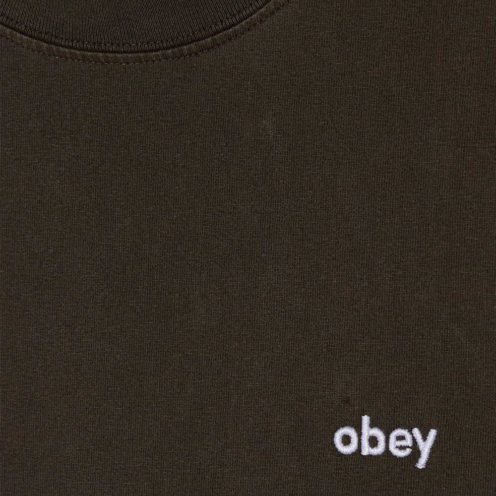 obey lowercase pigment tee ss pigment black olive