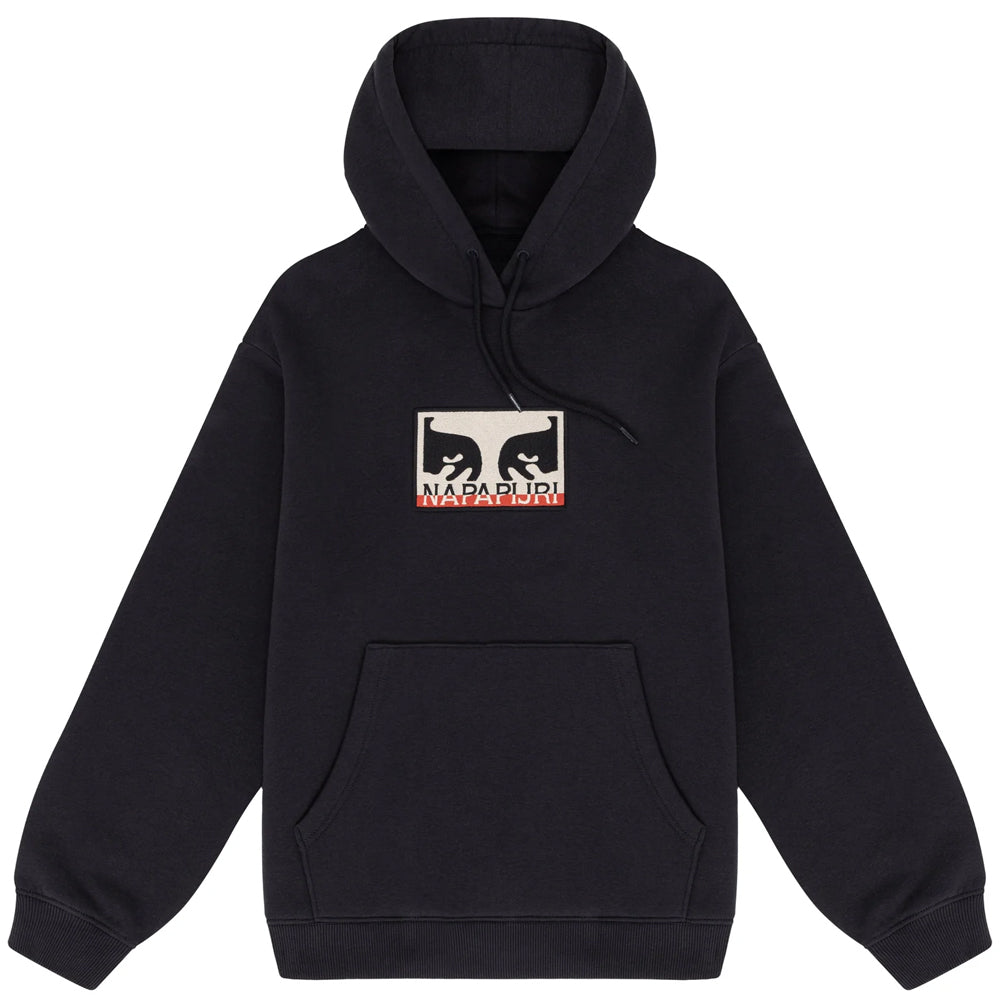 obey na4hmf obey x napapijri hood black