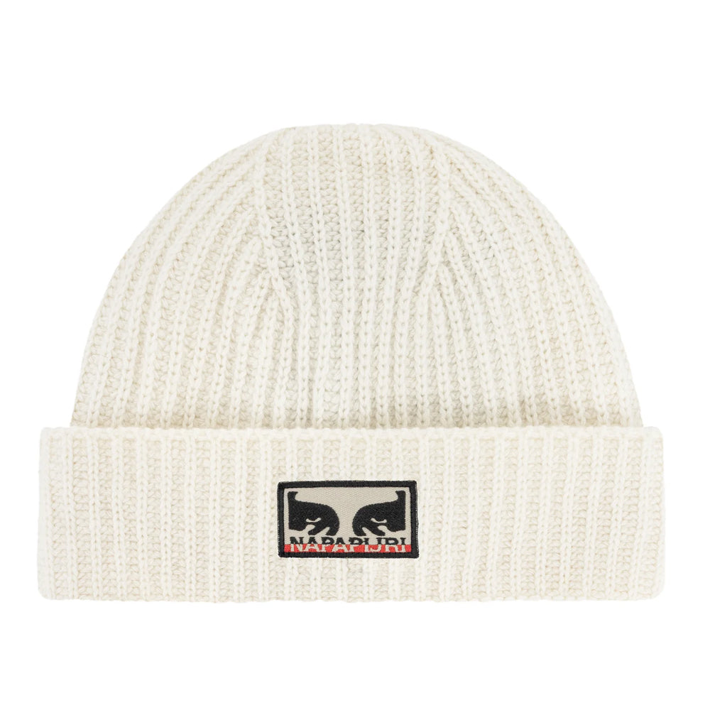obey na4hmo obey x napapijri beanie cream