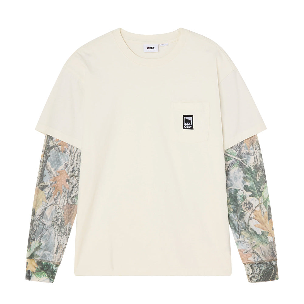 OBEY OBEY POST 2FER LS KNITS SHIRT // DUSTY CHALK MULTI