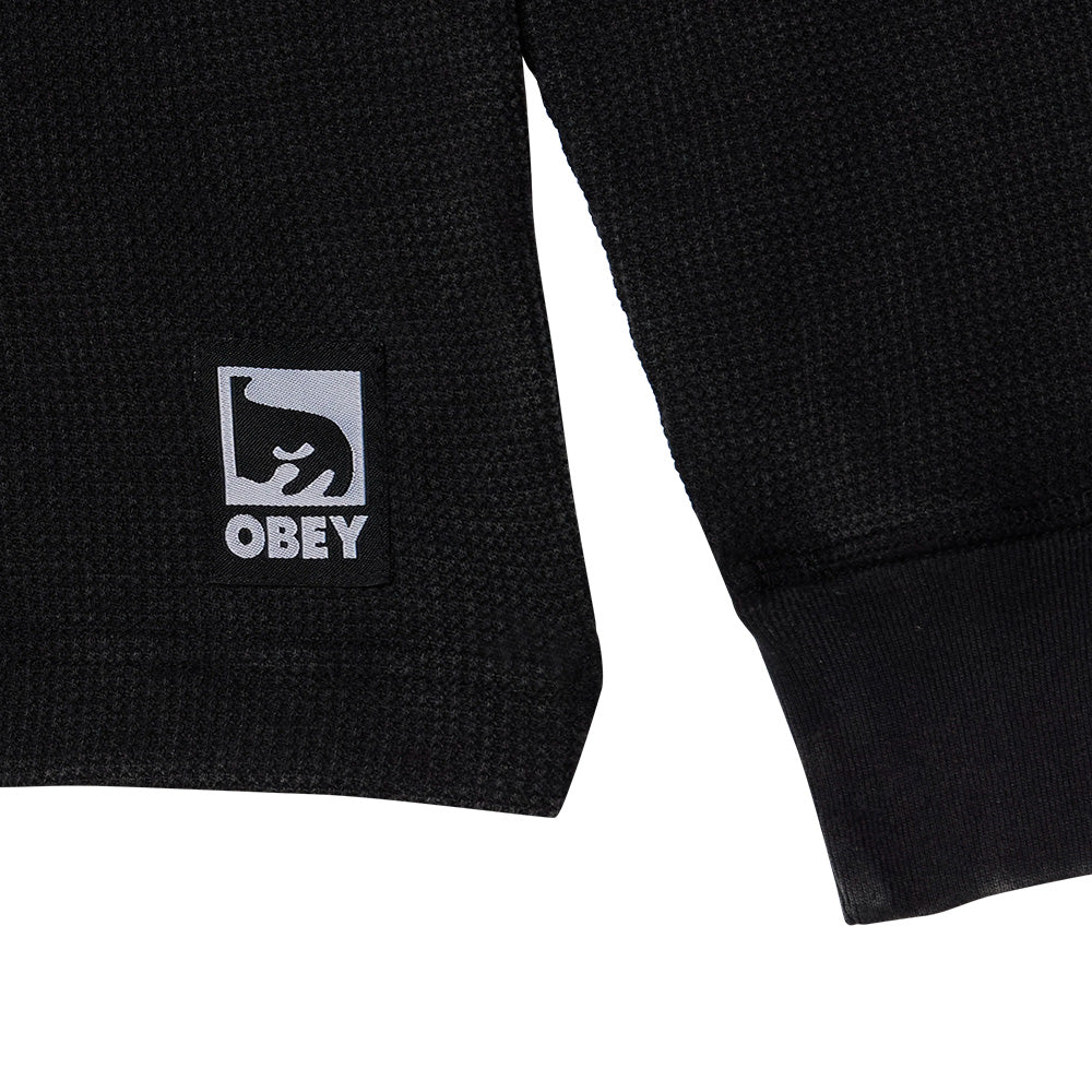 OBEY OBEY POST THERMAL LONGSLEEVE // DUSTY BLACK LIMO