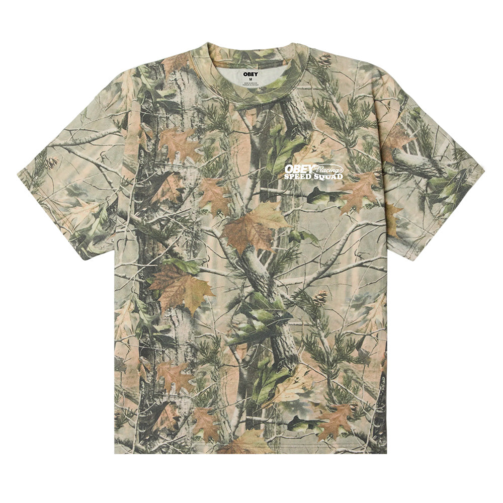 OBEY SPEED SQUAD HEAVYWEIGHT T-SHIRT // LEAF CAMO