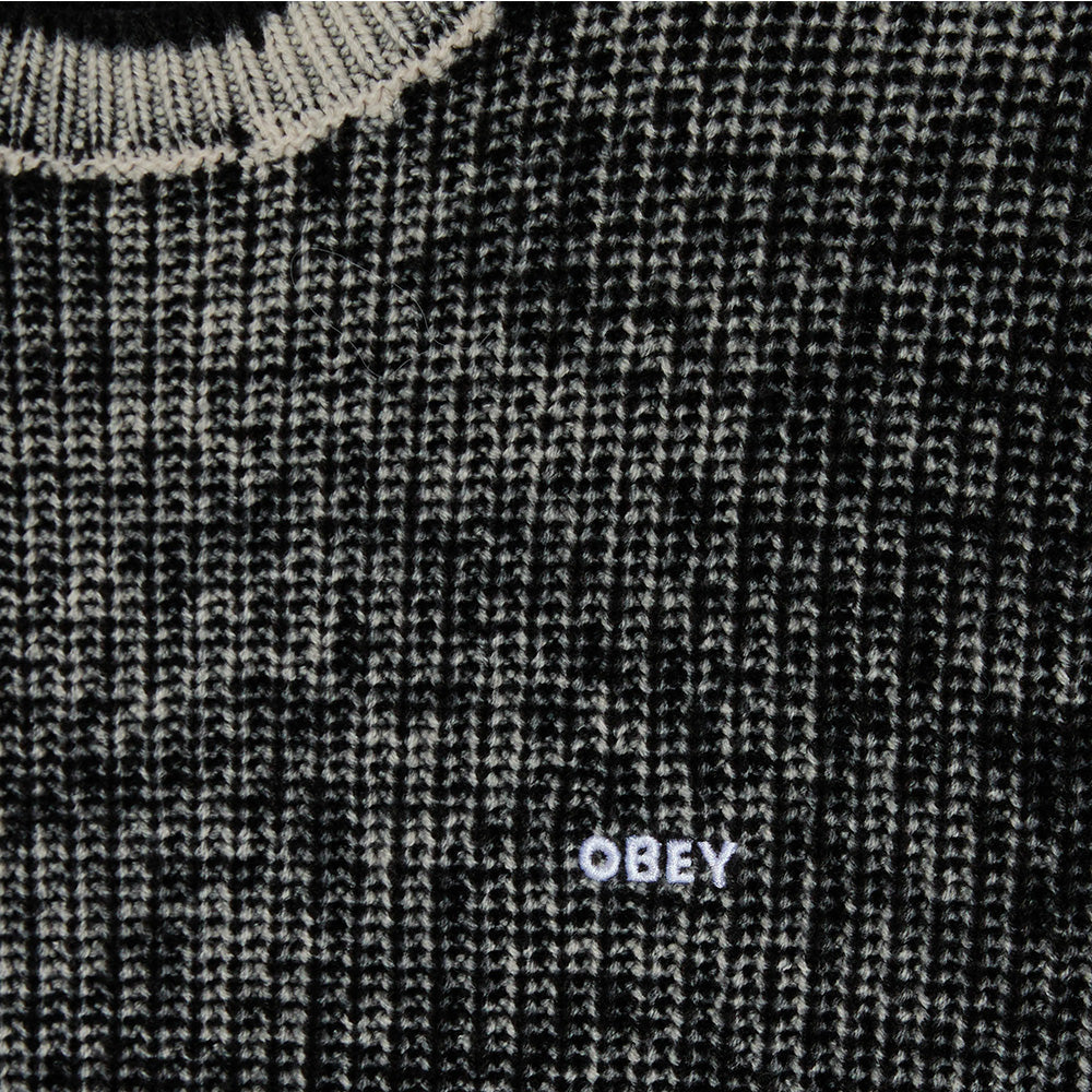 OBEY OBEY SPRAY EFFECT SWEATER // DARK BLACK MULTI
