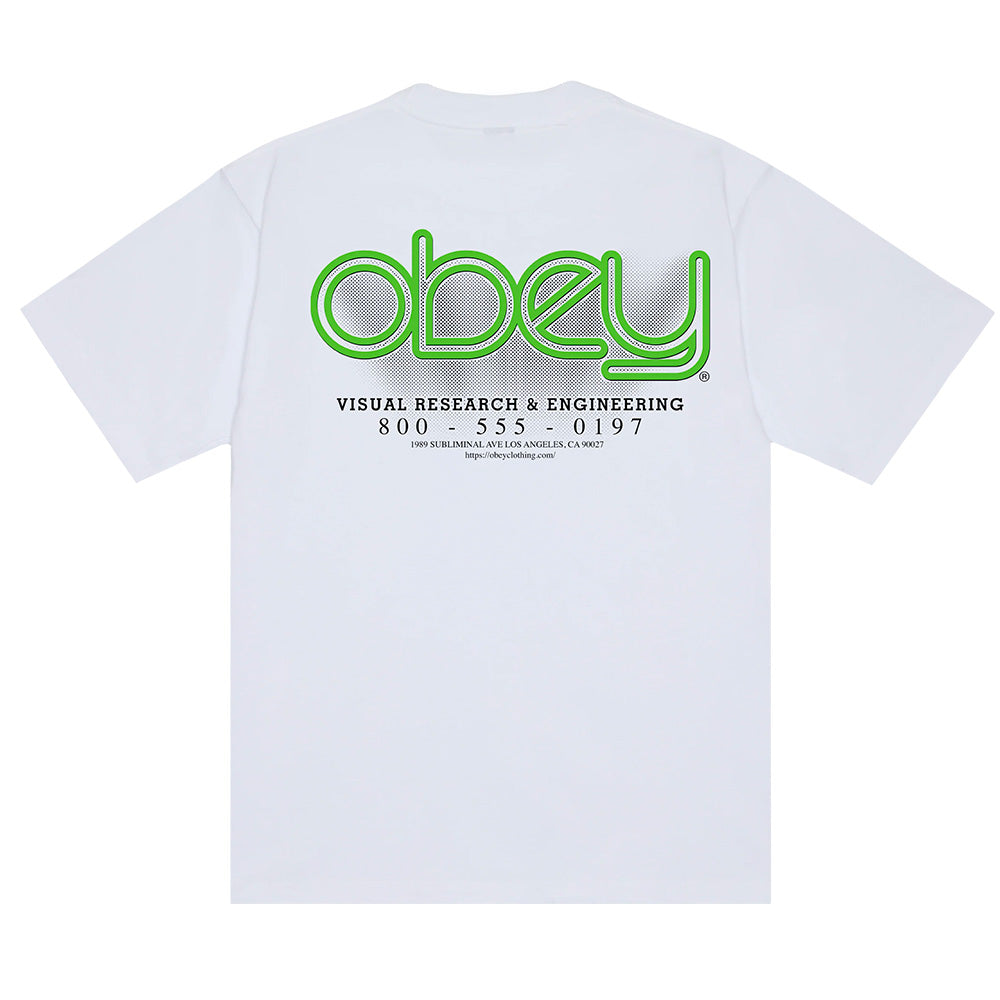 obey visual research tee white