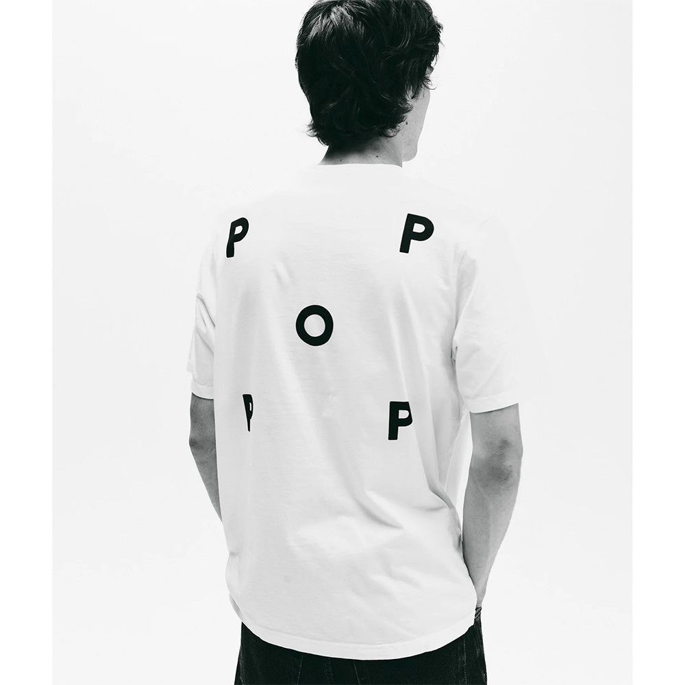 pop trading company nos01 logo t shirt white