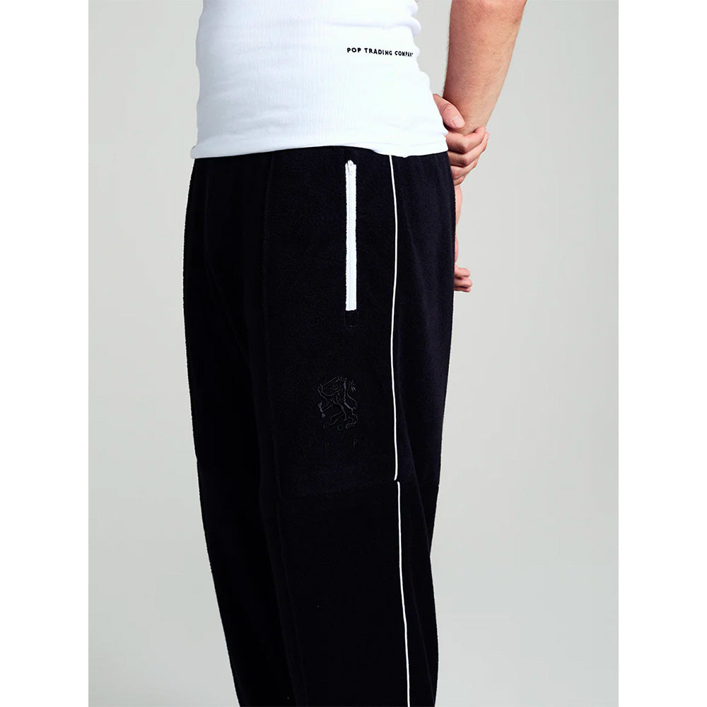 pop trading company popss26406 terry cub track pants black