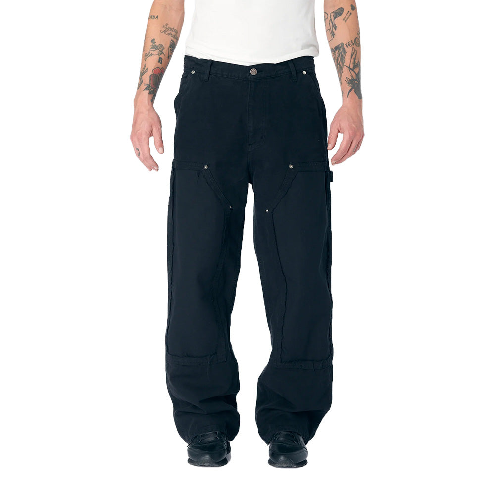 rassvet pacc17p004 distressed double knee work pant black