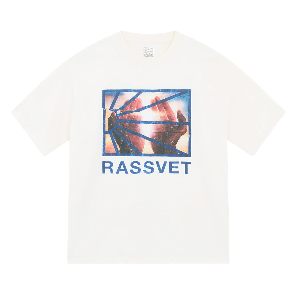 rassvet pacc17t001 hands logo tee shirt knit off white
