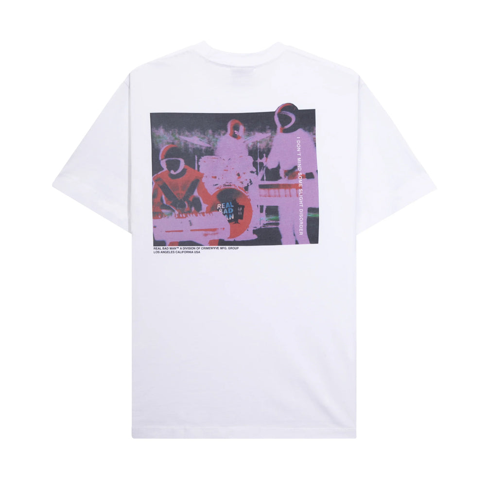 REAL BAD MAN REAL BAD MAN SLIGHT DISORDER TEE // WHITE