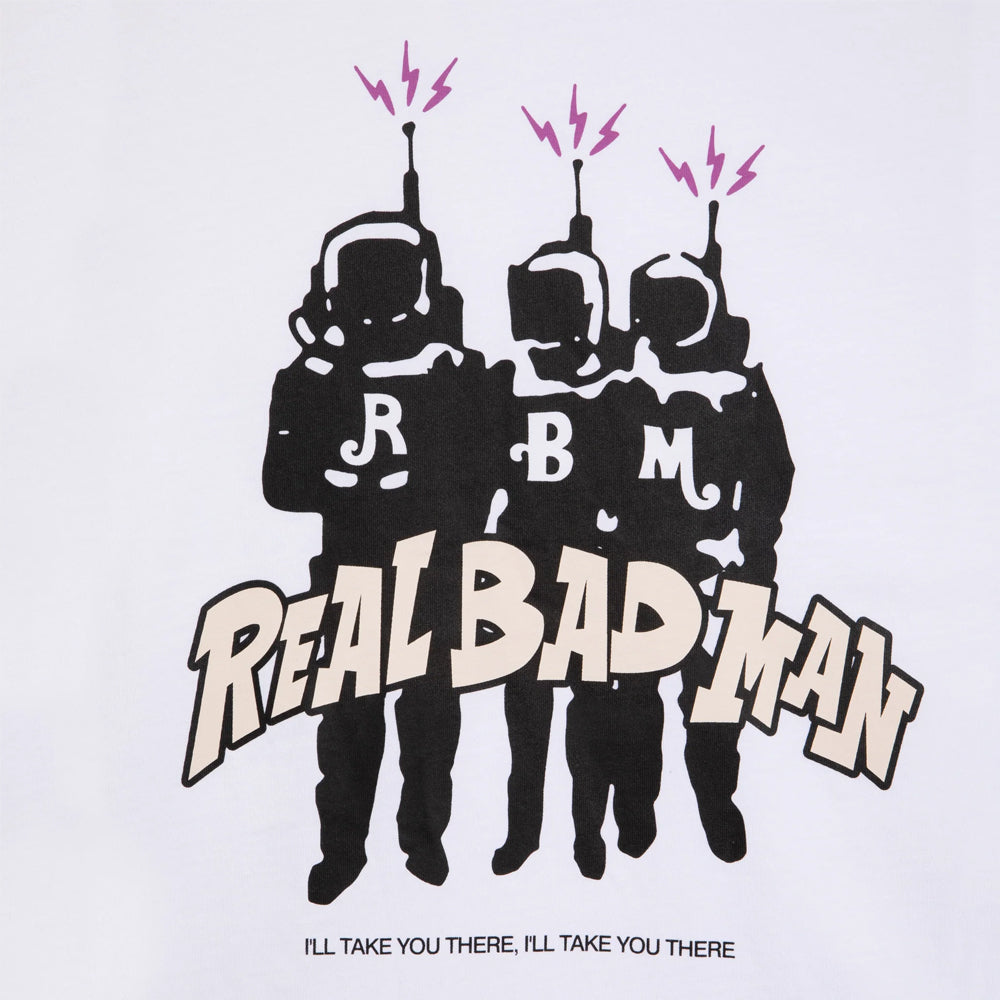 REAL BAD MAN REAL BAD MAN SLIGHT DISORDER TEE // WHITE