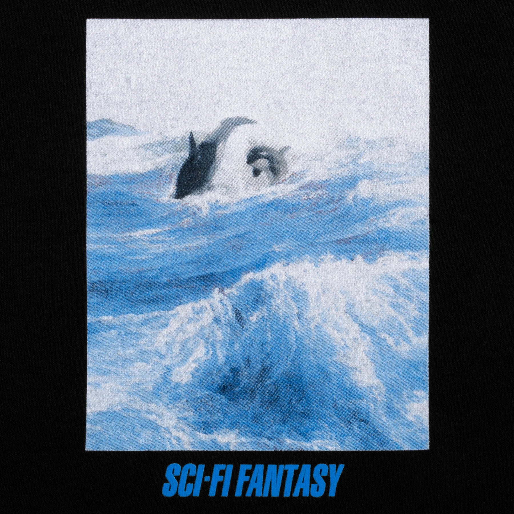 sci-fi fantasy killer whale tee black