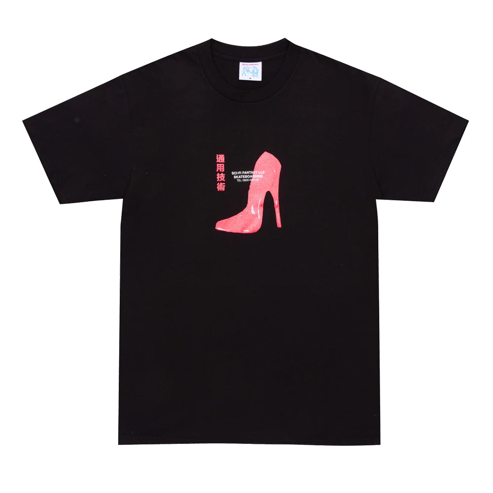 sci-fi fantasy sci 0017 red shoe tee black