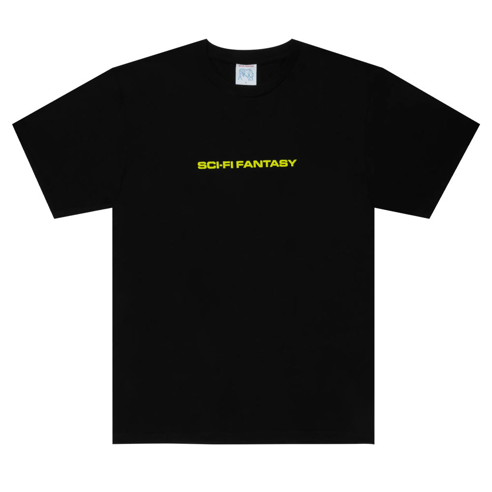 sci fi fantasy sf00137 textured logo tee blk black