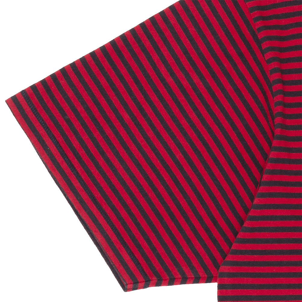 B7ANKS SEVEN BLANKS LLC 7B-STBR STRIPE TEE // BLACK RED