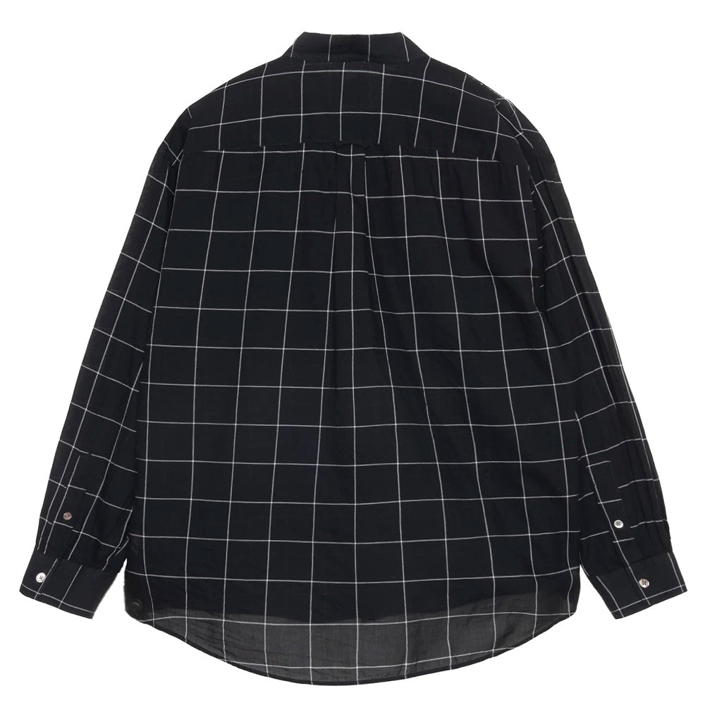 stussy 1110289 light weight classic shirt black windowpane