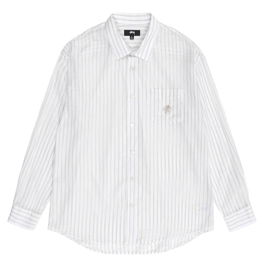 stüssy 1110289 light weight classic shirt white