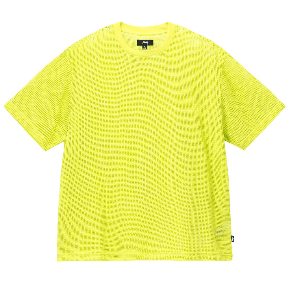 STÜSSY STÜSSY COTTON MESH SS CREW TEE // LIME