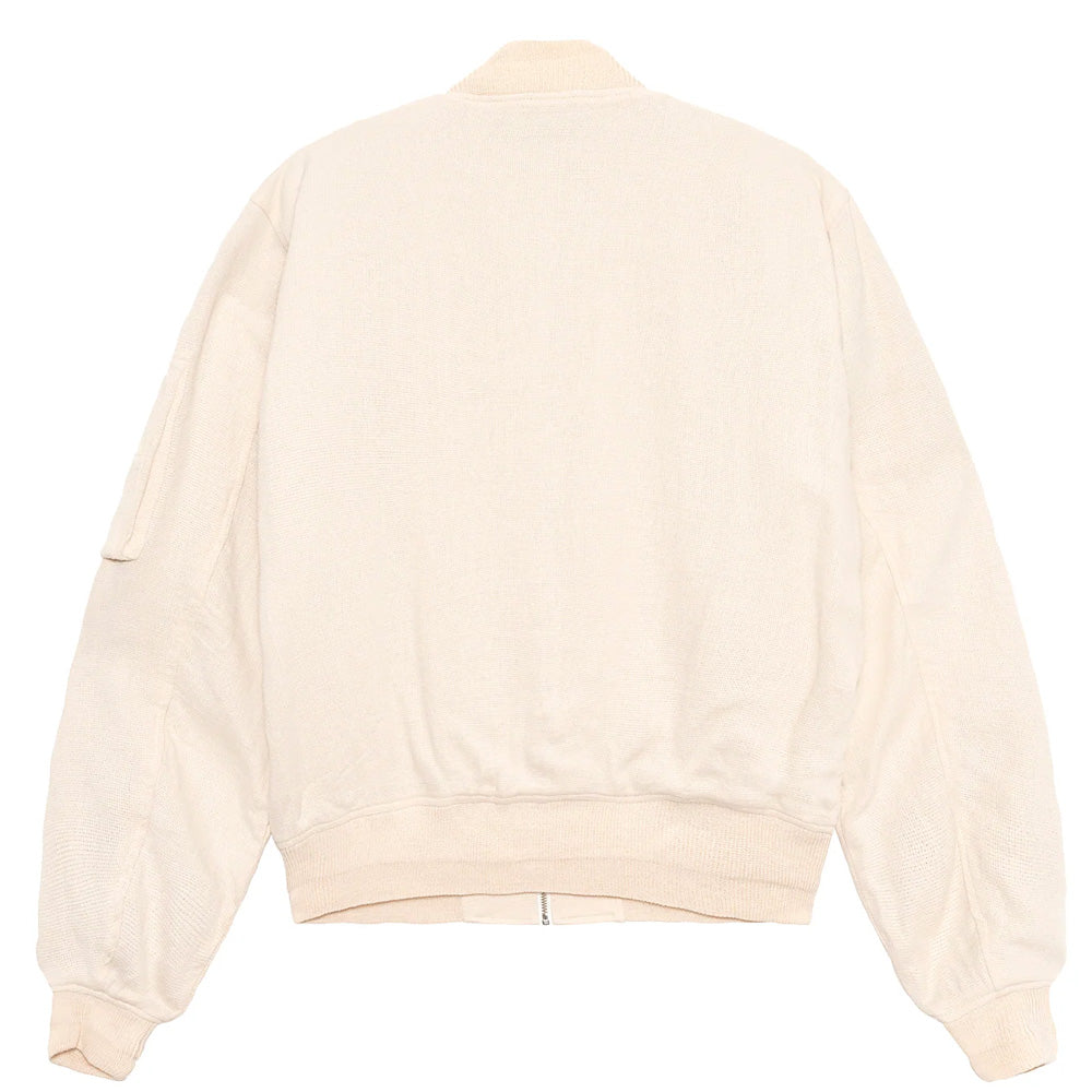 stüssy 115703 linen beach bomber natural