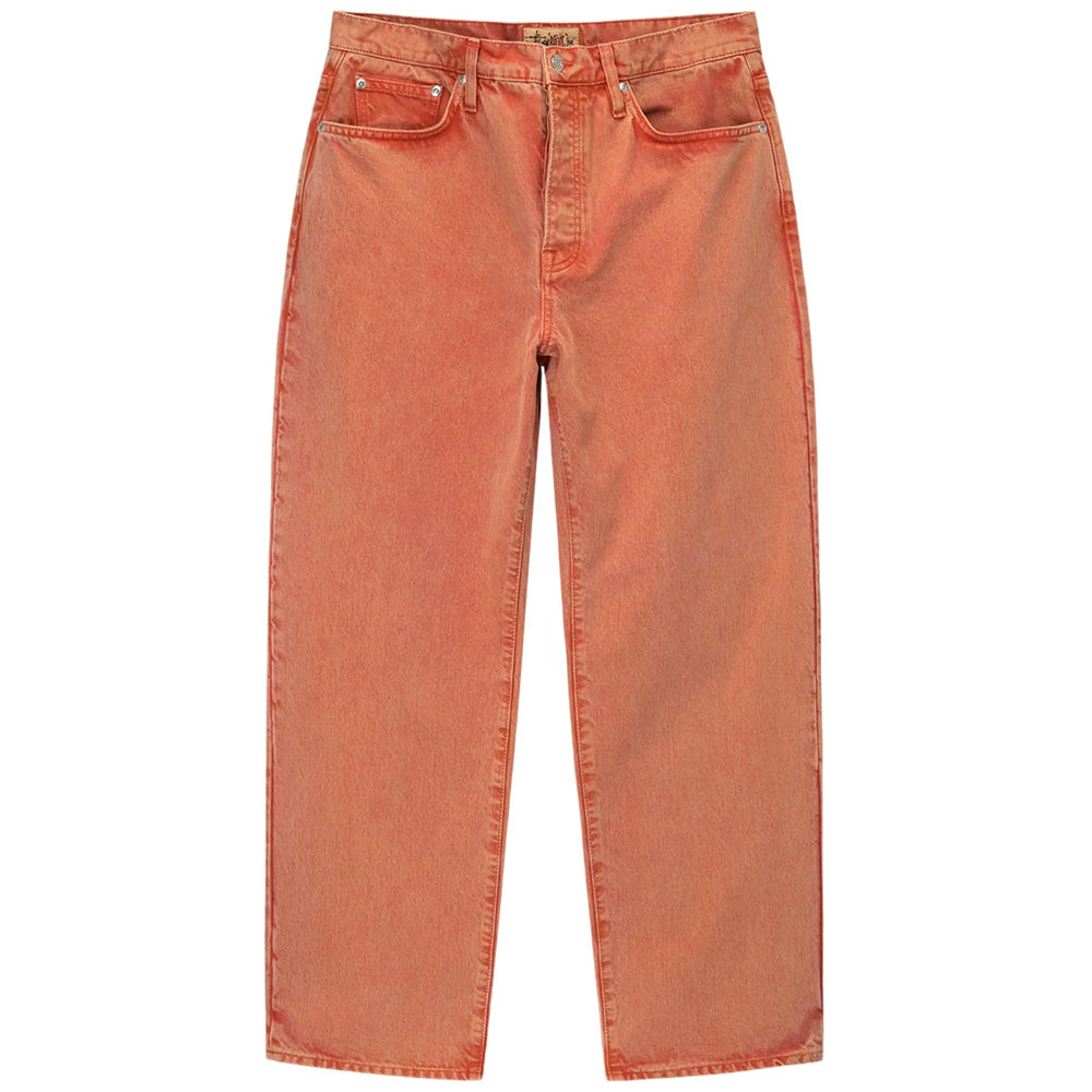 stüssy 116606 double dye big ol jeans pant faded red