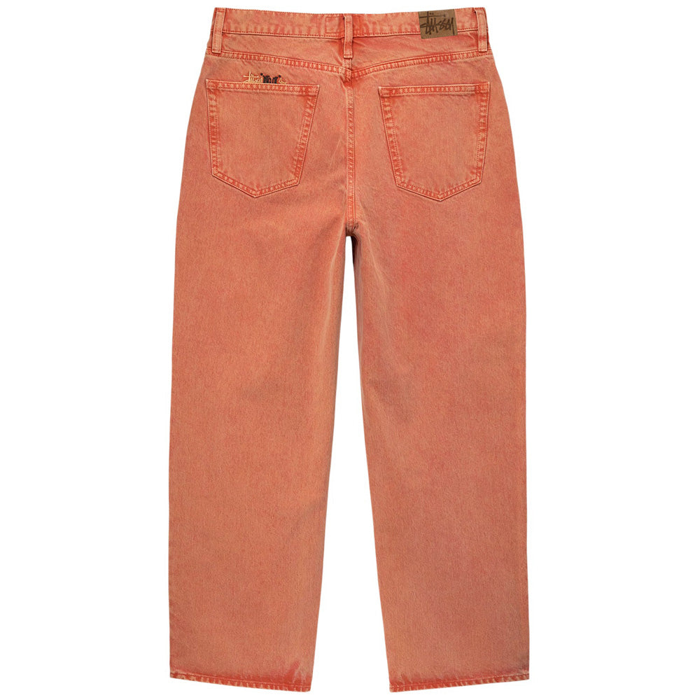 stüssy 116606 double dye big ol jeans pant faded red