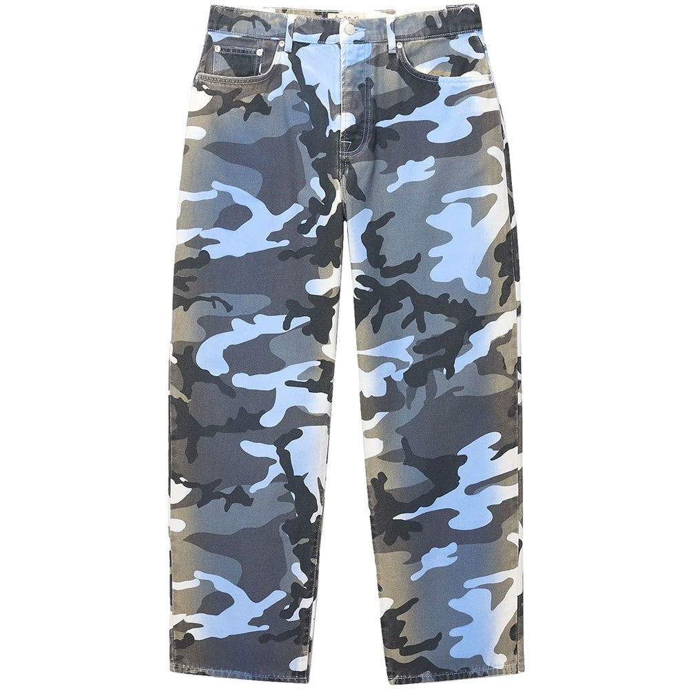 STÜSSY STÜSSY SPRAY DYE CANVAS BIG OL JEAN // BLUE CAMO