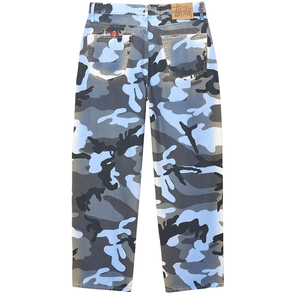 STÜSSY STÜSSY SPRAY DYE CANVAS BIG OL JEAN // BLUE CAMO