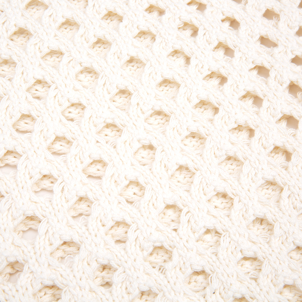 STÜSSY STÜSSY BIG MESH POLO SWEATER // IVORY