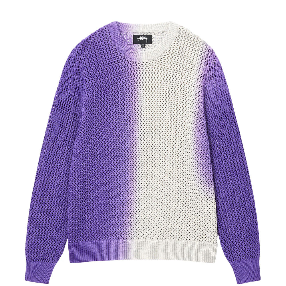 stussy 117196 dyed loose gauge sweater purple