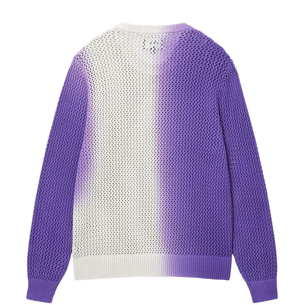 stussy 117196 dyed loose gauge sweater purple