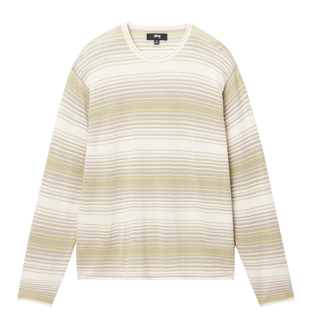 stussy 117203 horizontal stripe sweater natural